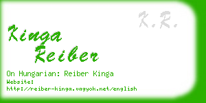 kinga reiber business card